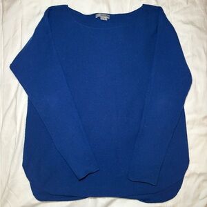 Vince Cashmere/Wool Blue Sweater, Women's Medium, Scoop Neck, Classic, *Flaw